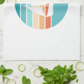 Retro Sunset Distressed Effect + Zeilboot Theedoek (Gevouwen)