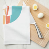 Retro Sunset Distressed Effect + Zeilboot Theedoek (Quarter Fold)