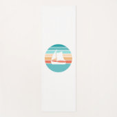 Retro Sunset Distressed Effect + Zeilboot Yogamat (Voorkant)