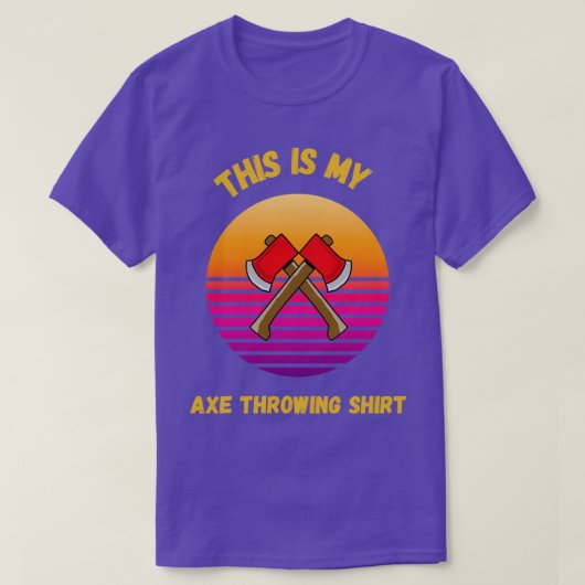 Retro Sunset Dit is mijn Ax Throwing ShirtFunny We T-shirt (Design voorkant)
