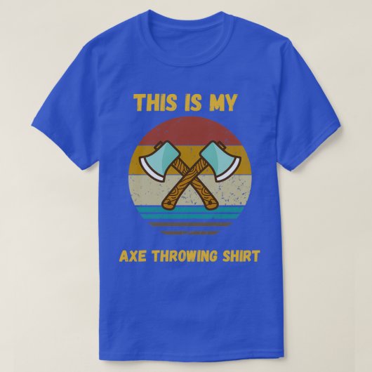 Retro Sunset Dit is mijn Ax Throwing ShirtFunny We T-shirt (Design voorkant)
