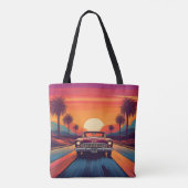 Retro Sunset Drive avec Sac fourre-tout de voiture (Dos)