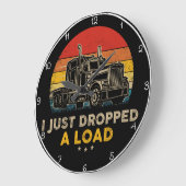 Retro Sunset "Dropped A Load" Trucker Grote Klok (Hoek)