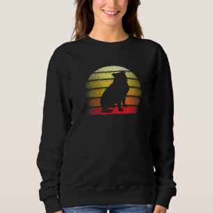 Retro Sunset Engels Bulldog thema ontwerp Trui