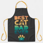 Retro  Sunset Fathers Day Best Cat Dad ever Schort (Voorkant)