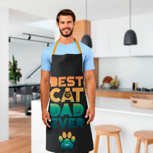 Retro Sunset Fathers Day Best Cat Dad ever Schort