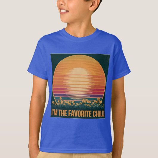 Retro Sunset Favoriete kind T-shirt (Voorkant)