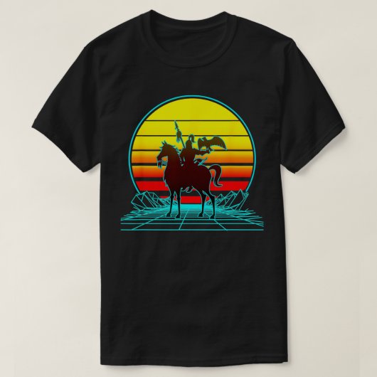 Retro  Sunset Genghis Khan T-shirt (Design voorkant)