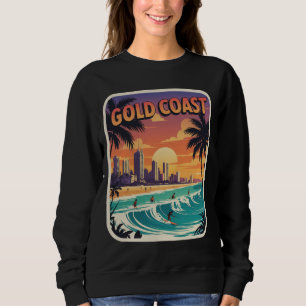 Retro Sunset Gold Coast Australië Surfer Beach Trui