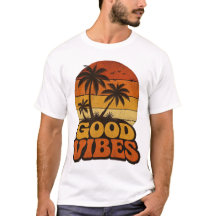 Retro Sunset Good Vibes Graphic T-Shirt