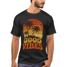 Retro Sunset Good Vibes Graphic T-Shirt