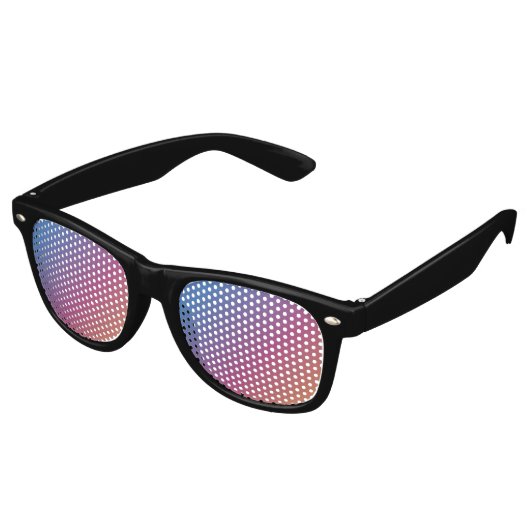 Retro Sunset Gradient Party Zonnebril (Gekanteld)