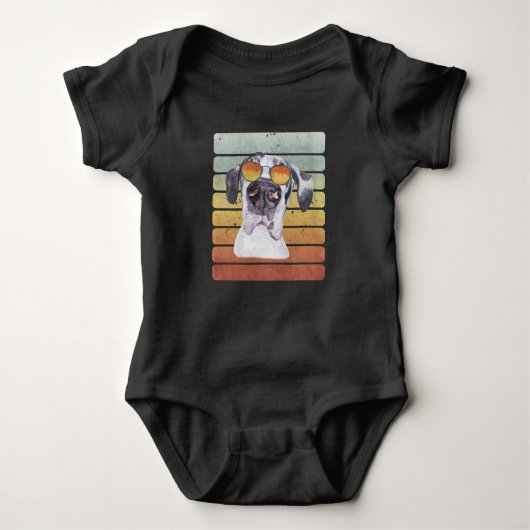 Retro Sunset Great Dane Mappa Romper (Voorkant)