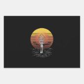  Retro Sunset Halloween Zombie Hand Scary Inpakpapier Vel (Voorkant)