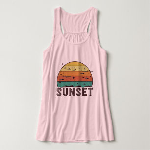 Retro Sunset Horizon Grafische T-Shirt