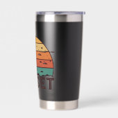 Retro Sunset Horizon Graphic Mug' Geïsoleerde Drinkbeker (Links)