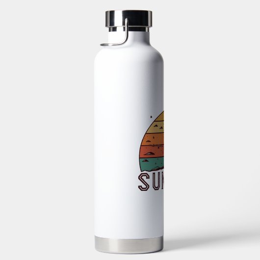 Retro Sunset Horizon Graphic Mug' Waterfles (Rechts)