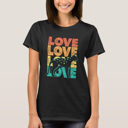 Retro Sunset I Love Cheetahs Idee for Animal T-shirt (Voorkant)
