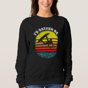 Retro Sunset-id in plaats van wakeboarding Trui