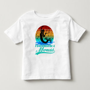 Retro Sunset is eerder een zeemeermin Kinder Shirts