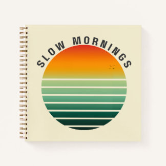 Retro Sunset Journal – Slow Mornings Cozy Writing  Notitieboek