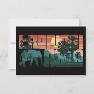 Retro Sunset Landscape Asia Thailand - Typografie Kaart