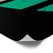 Retro Sunset Le Chat Noir Black Cat Poster (Hoek)