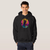 Retro Sunset Llama Hoodie (Voorkant volledig)