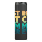 Retro Sunset Moederdag Best Cat Mam Ever Thermosbeker (Achterkant)