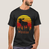 Retro Sunset Moose T-shirt (Voorkant)