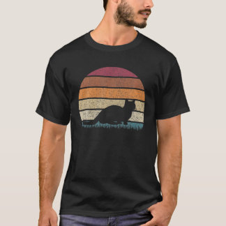  Retro Sunset Munchkin Cat Lover Verdrietig T-shirt
