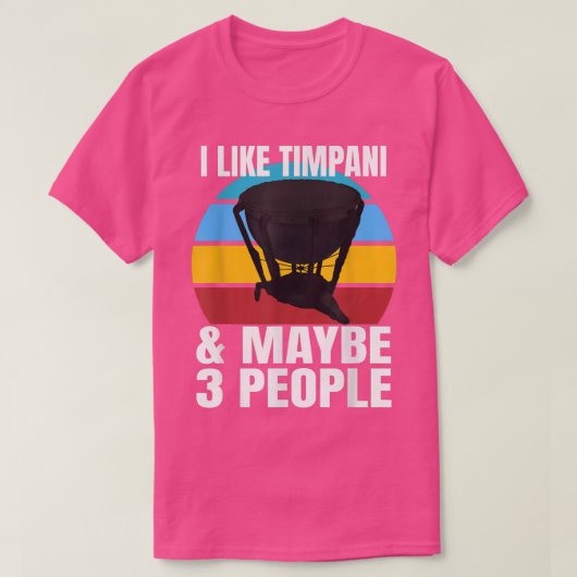 Retro Sunset Music Instruments Timpani Drum  T-shirt (Design voorkant)