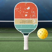 Retro Sunset Name Specialized Pickleball Paddle