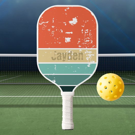 Retro Sunset Name Specialized Pickleball Paddle