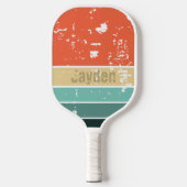 Retro Sunset Name Specialized Pickleball Paddle (Voorkant)