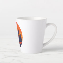 Retro Sunset Nature Vibes | Vintage 80s Aesthetic  Latte Mok