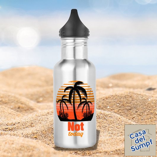 Retro Sunset - Niet vandaag Waterfles