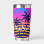 Retro sunset Personated Geïsoleerde Drinkbeker (Links)