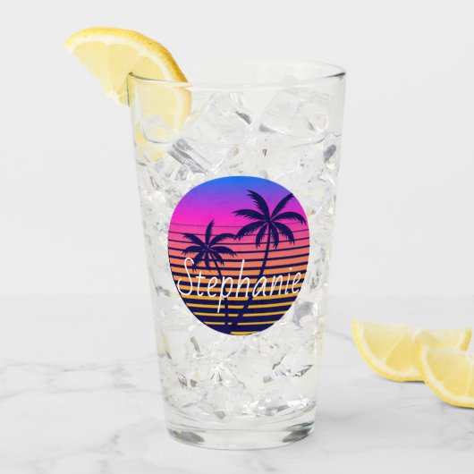 Retro sunset Personated Glas (Voorkant ijs)