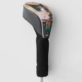 Retro Sunset Photo Fathers Day Best Cat Dad ever Golfheadcover (Schuin)