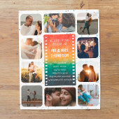 Retro Sunset Photo Mr and Mrs 65th Anniversary Fleece Deken