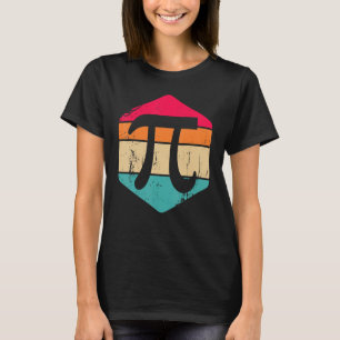 Retro  Sunset Pi Symbool 14 maart 14 Pi T-shirt