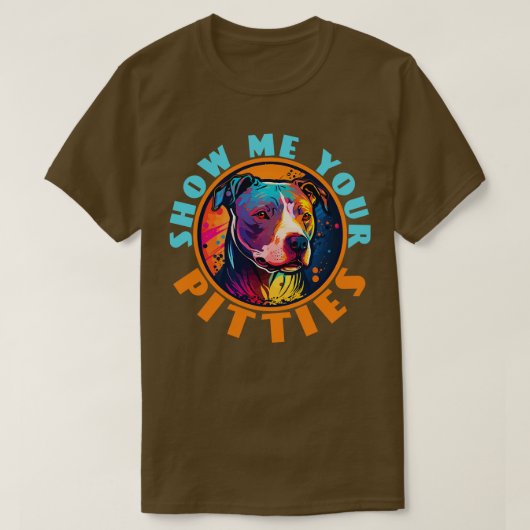 Retro Sunset Pit Bull 2 T-shirt (Design voorkant)