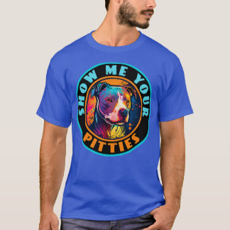 Retro Sunset Pit Bull 3 T-shirt