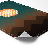 Retro Sunset Ridge Poster (Hoek)