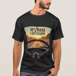 Retro Sunset Road Trip - De weg is mijn ontsnappin T-shirt