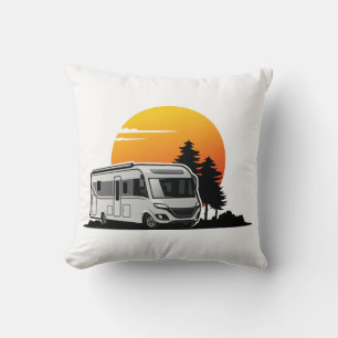 Retro Sunset RV Motorhome Owner Gift, motorhome Ca Kussen