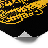 Retro Sunset School Bus Driver Poster (Hoek)