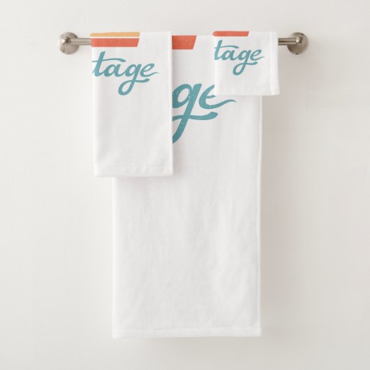 Retro Sunset+ script gestoord Bad Handdoek (Insitu)