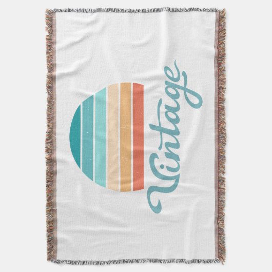 Retro Sunset+ script gestoord Deken (Voorkant Verticaal)